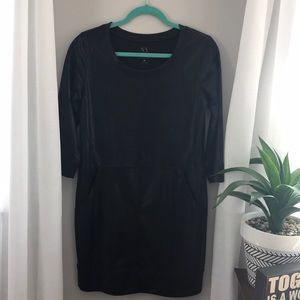 Faux leather dress with pockets✨